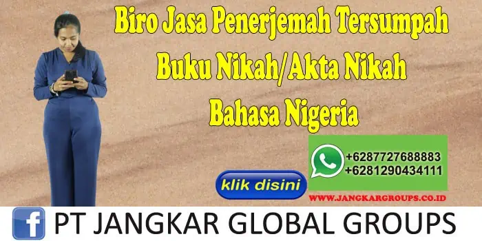 Biro Jasa Penerjemah Tersumpah Buku Nikah Akta Nikah Bahasa Nigeria