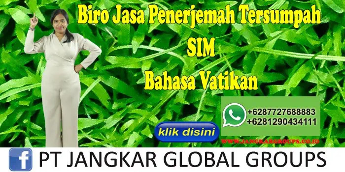 Biro Jasa Penerjemah Tersumpah SIM Bahasa Vatikan