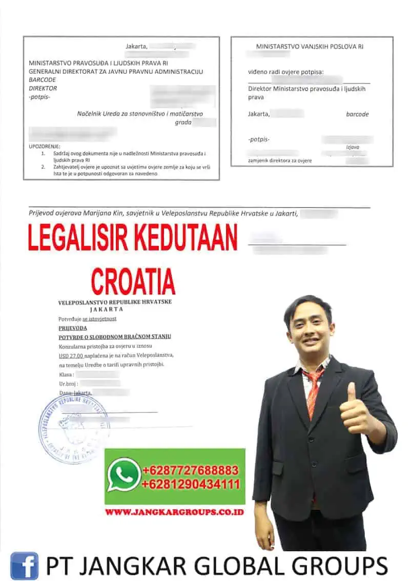 LEGALISIR KEDUTAAN CROATIA