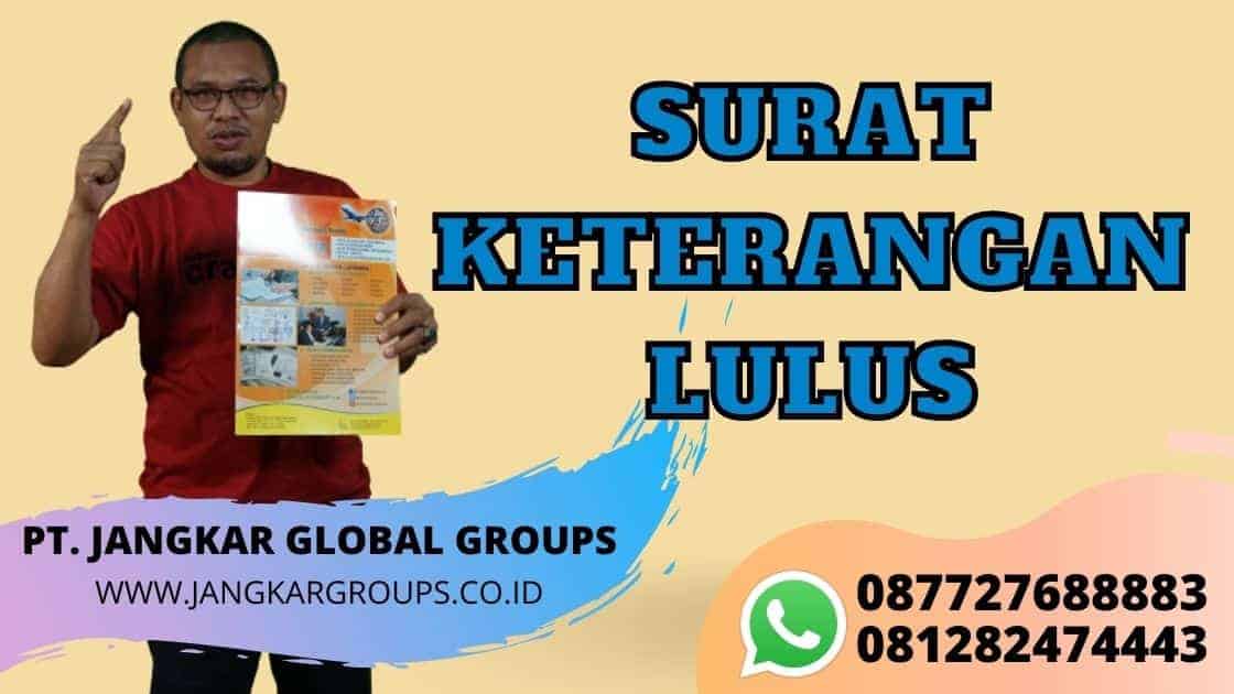 SURAT KETERANGAN LULUS