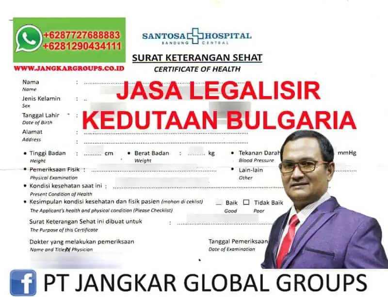 Jasa Legalisir Kedutaan Bulgaria