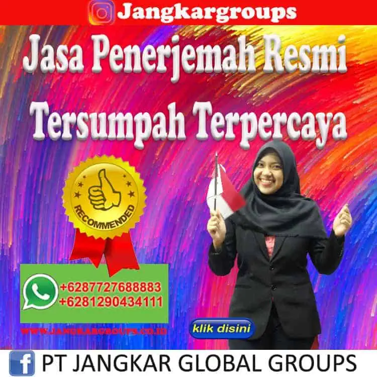 Jasa Penerjemah Resmi Tersumpah Terpercaya