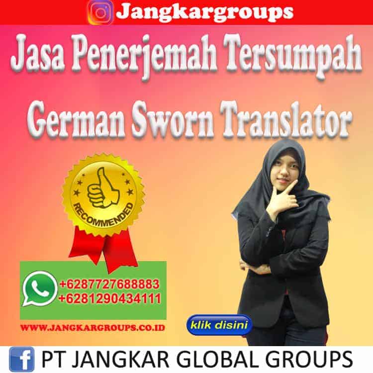 Jasa Penerjemah Tersumpah German Sworn Translator