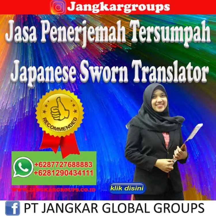 Jasa Penerjemah Tersumpah Japanese Sworn Translator