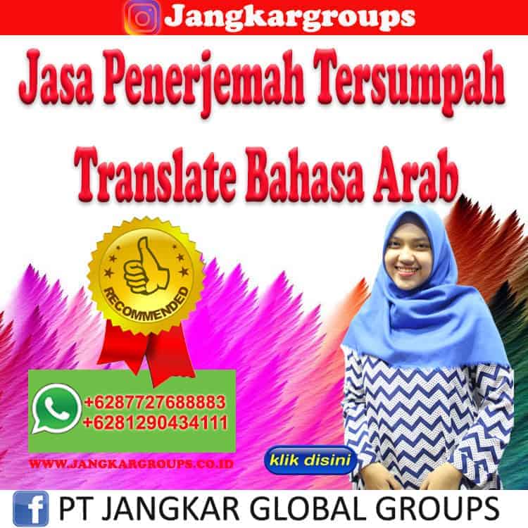 Jasa Penerjemah Tersumpah Translate Bahasa Arab