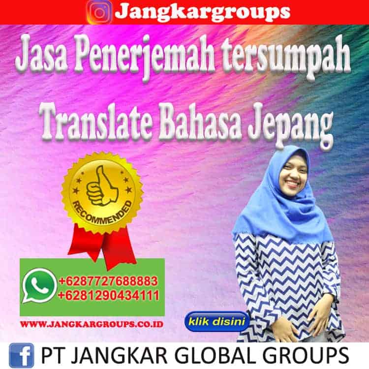 Jasa Penerjemah tersumpah Translate Bahasa Jepang