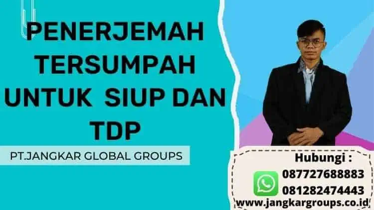 PENERJEMAH TERSUMPAH UNTUK SIUP DAN TDP