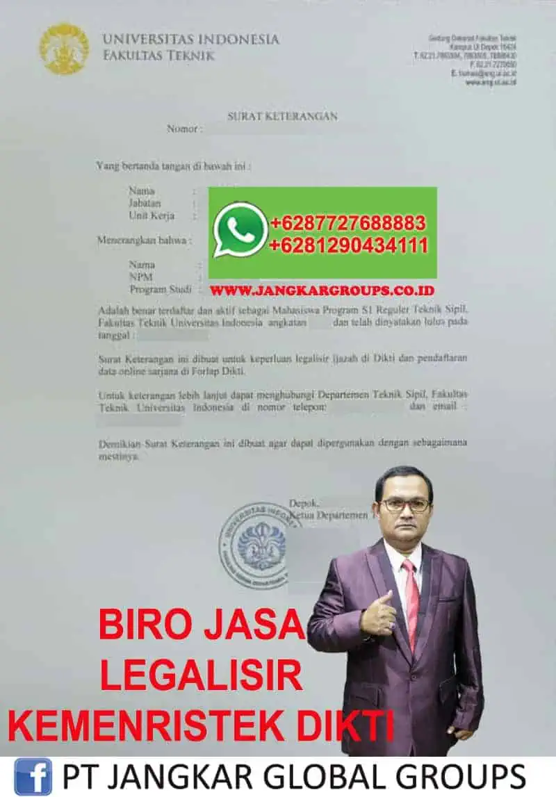 BIRO JASA LEGALISIR DIKTI