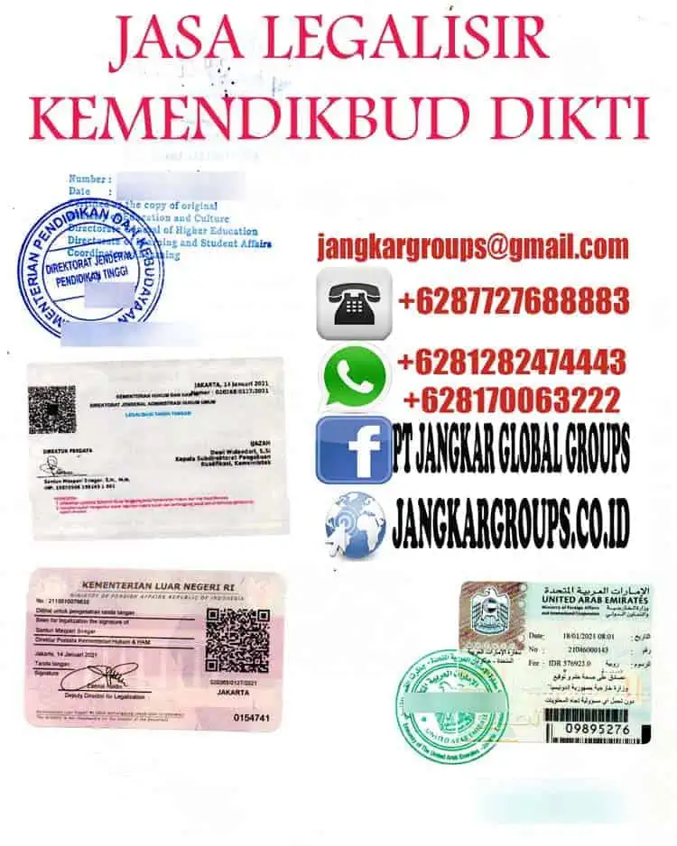 JASA LEGALISIR KEMENDIKBUD DIKTI