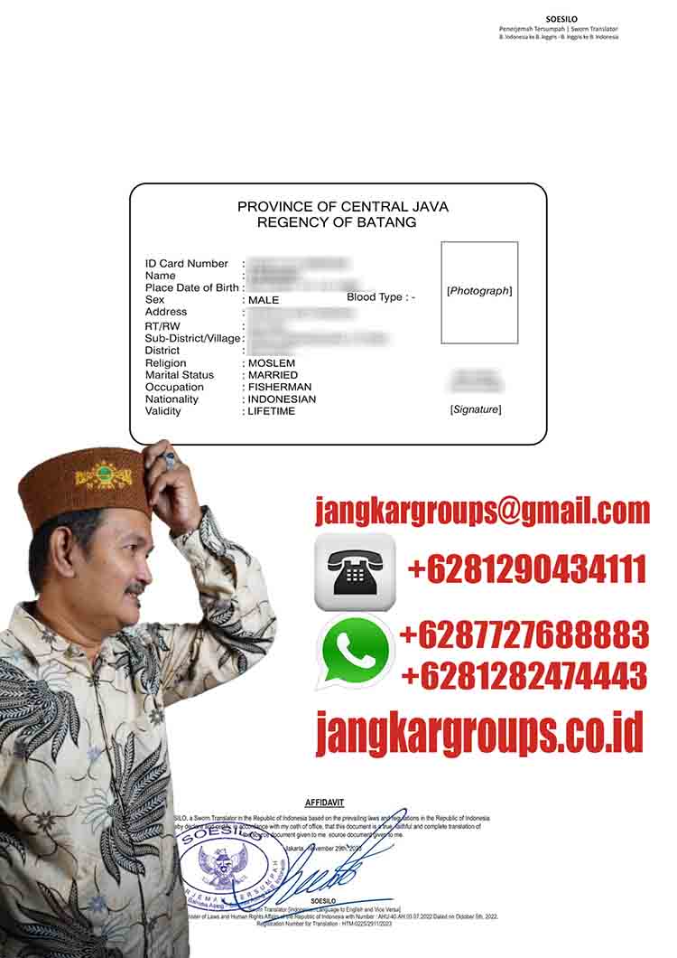 Contoh Terjemah KTP