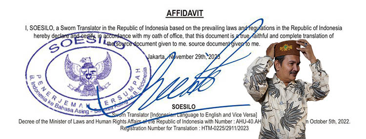 Stempel Penerjemah Tersumpah Inggris