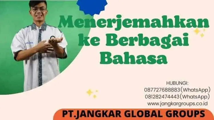 Menerjemahkan ke Berbagai Bahasa