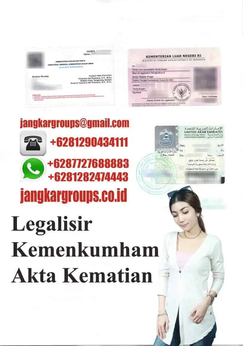 Legalisir Kemenkumham Akta Kematian