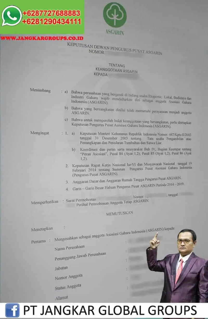 Anggota asosiasi gaharu indonesia asgarin