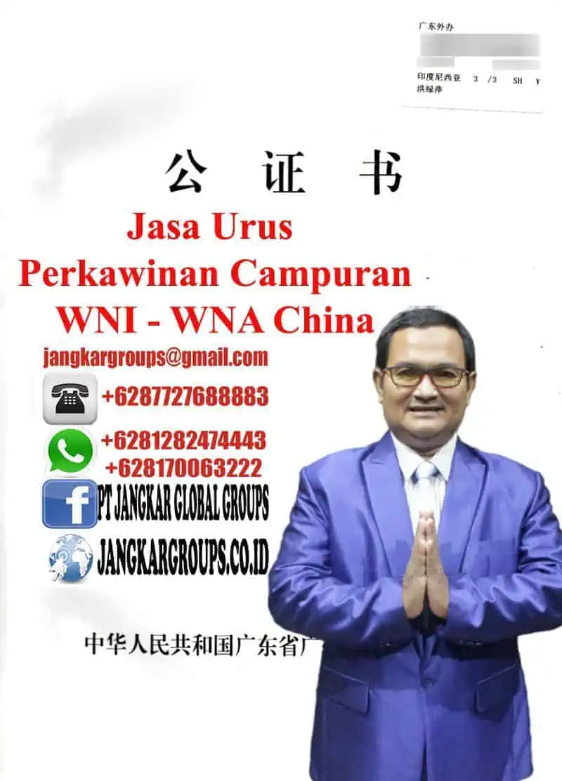 Contoh Akta Notaris Persyaratan Menikah WNA China