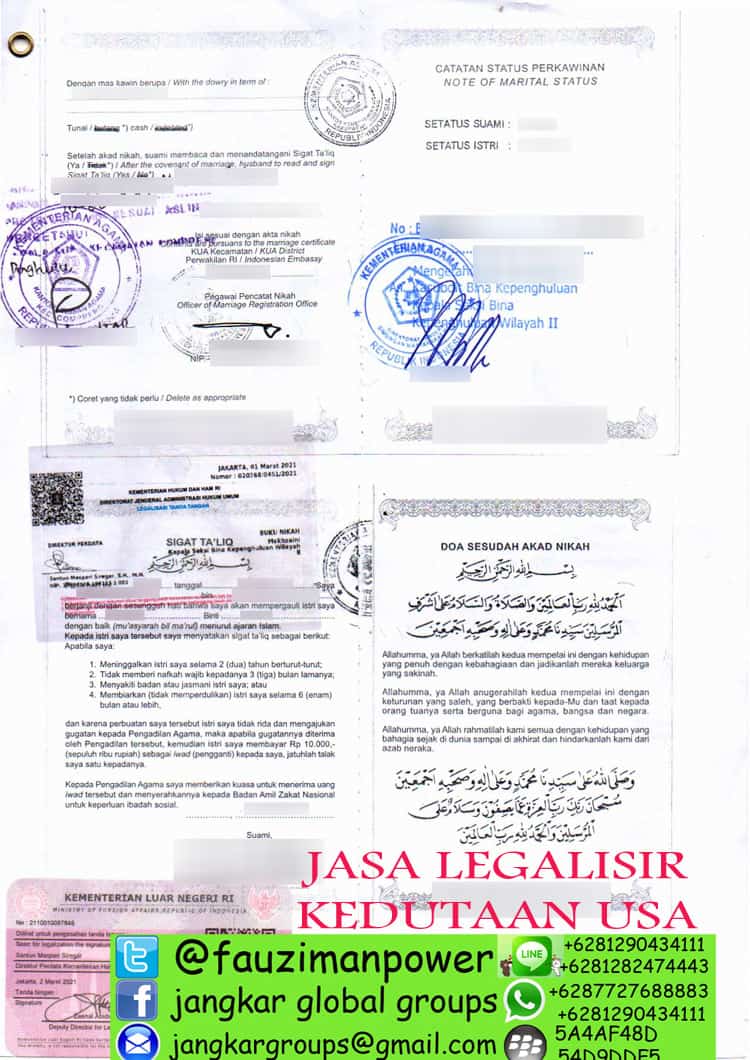 JASA LEGALISIR KEDUTAAN USA