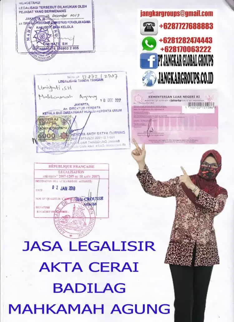 JASA LEGALISIR AKTA CERAI BADILAG MAHKAMAH AGUNG