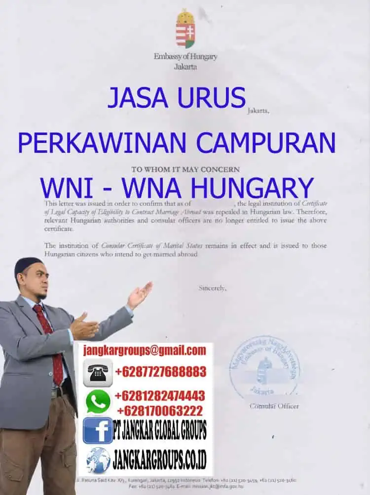 JASA URUS PERKAWINAN CAMPURAN HUNGARY WNI