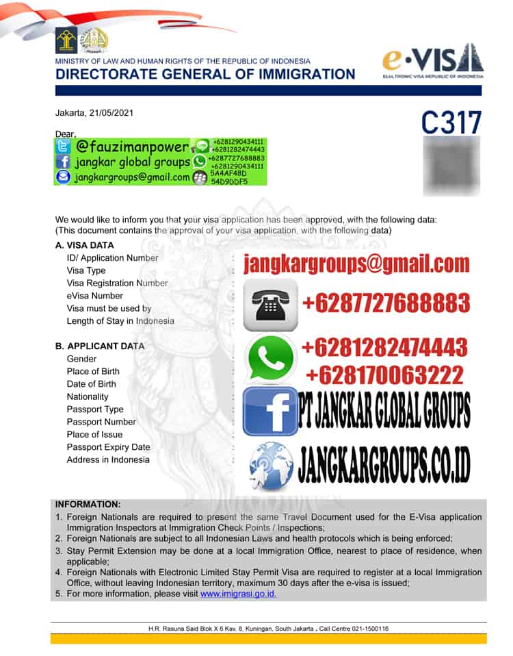 dokumen Persyaratan Visa Penyatuan Keluarga 