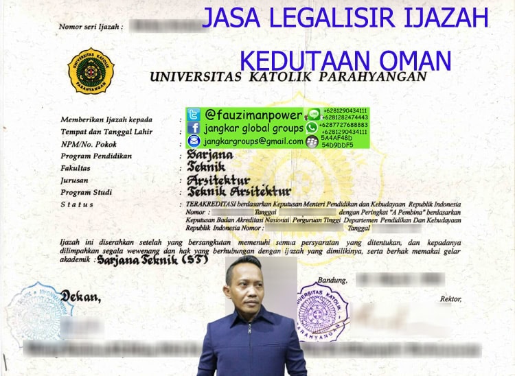 JASA LEGALISIR IJAZAH KEDUTAAN OMAN