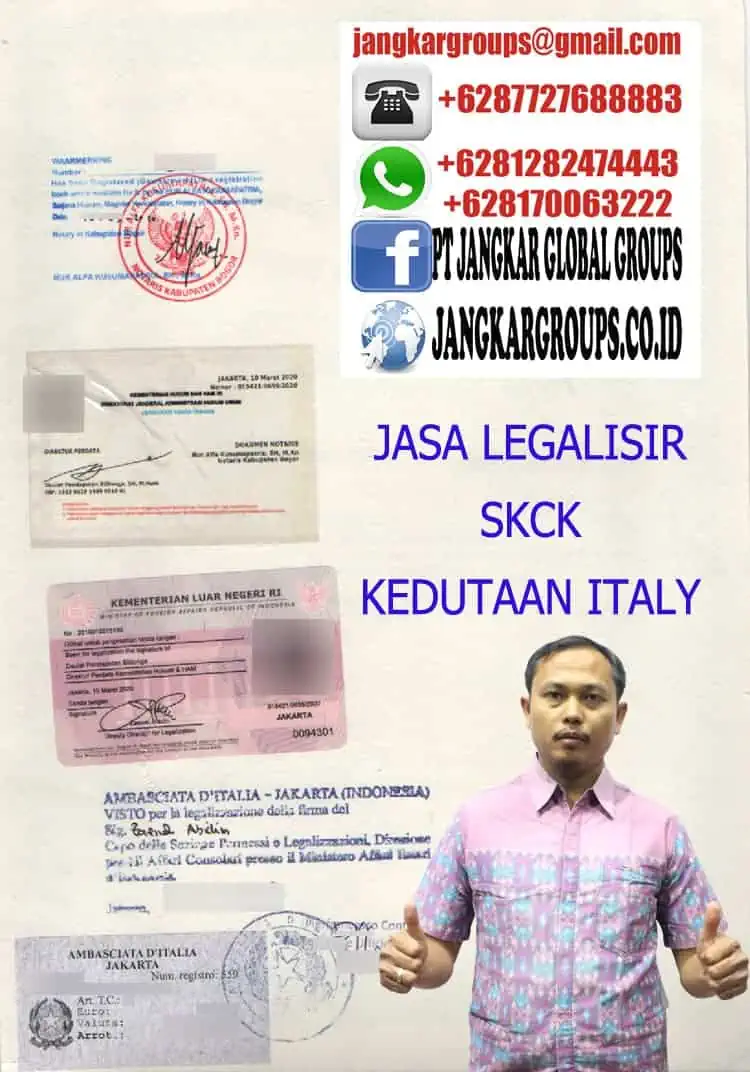 JASA LEGALISIR SKCK KEDUTAAN ITALY