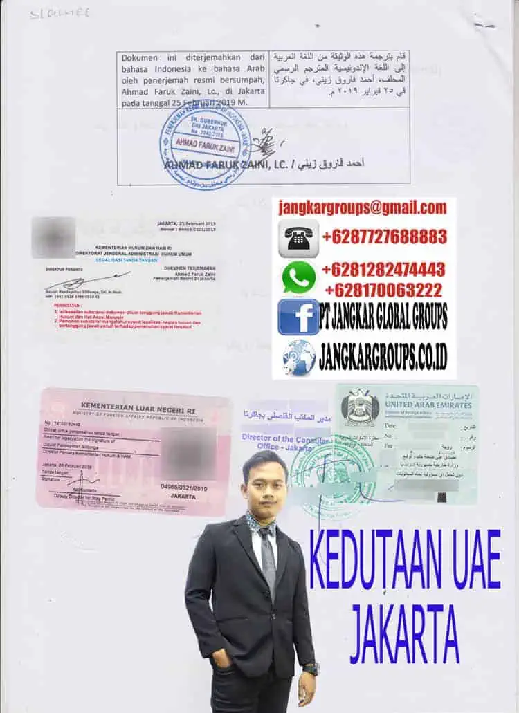 Legalisir Kemenkumham Penetapan Ahli Waris Kedutaan uae jakarta