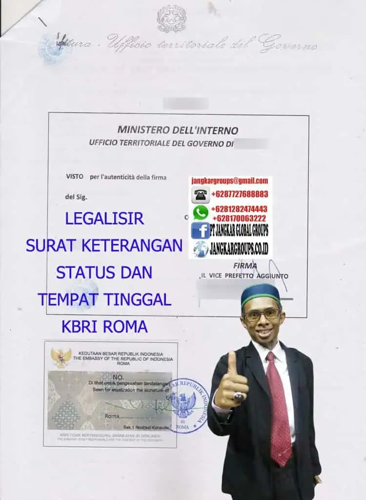 Persyaratan Menikah WNA Italy LEGALISIR KBRI ROMA