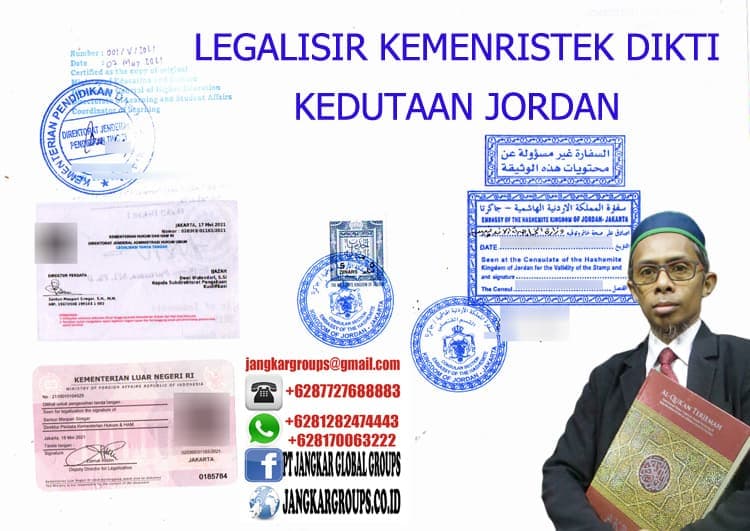 LEGALISIR KEMENRISTEK DIKTI KEDUTAAN JORDAN