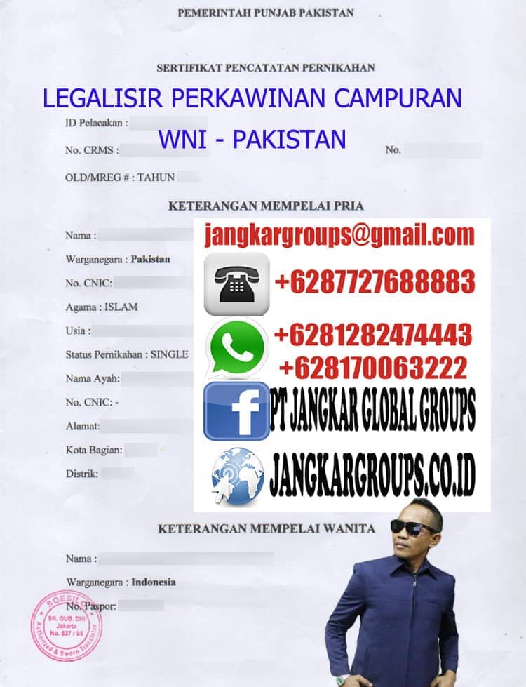 LEGALISIR PERKAWINAN CAMPURAN WNI PAKISTAN