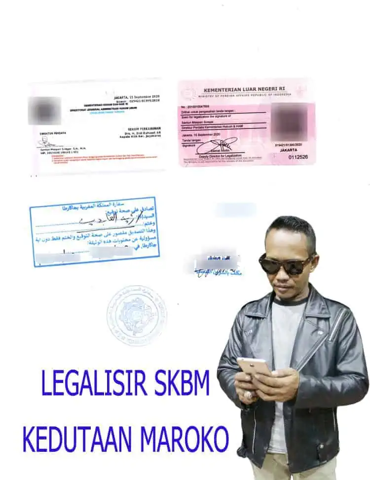 LEGALISIR SKBM KEDUTAAN MAROKO