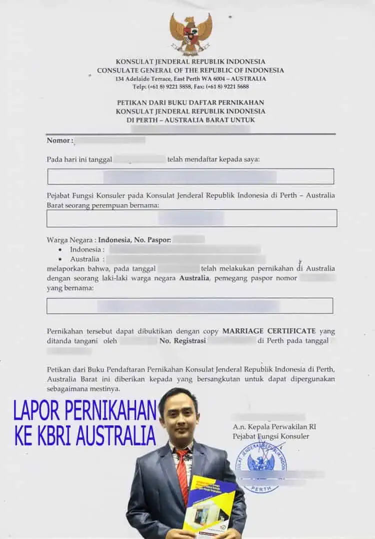 Lapor Pernikahan KBRI Australia