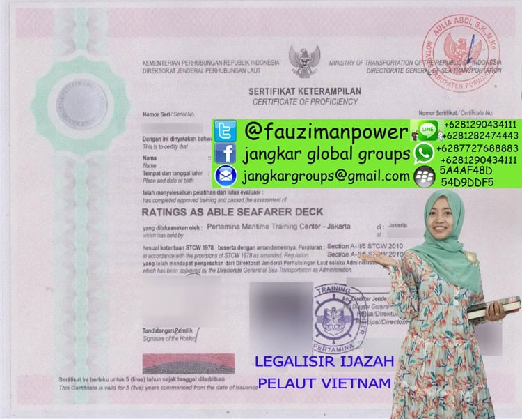 Legalisir ijazah pelaut vietnam