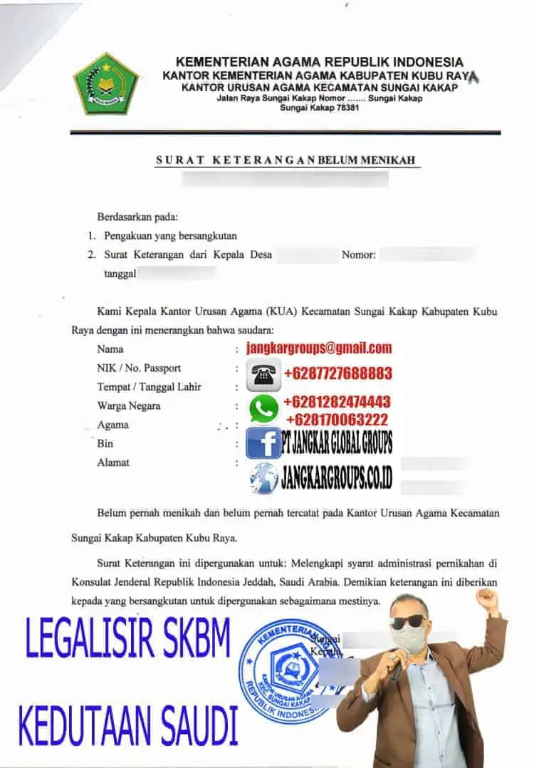 Legalisir skbm kedutaan saudi