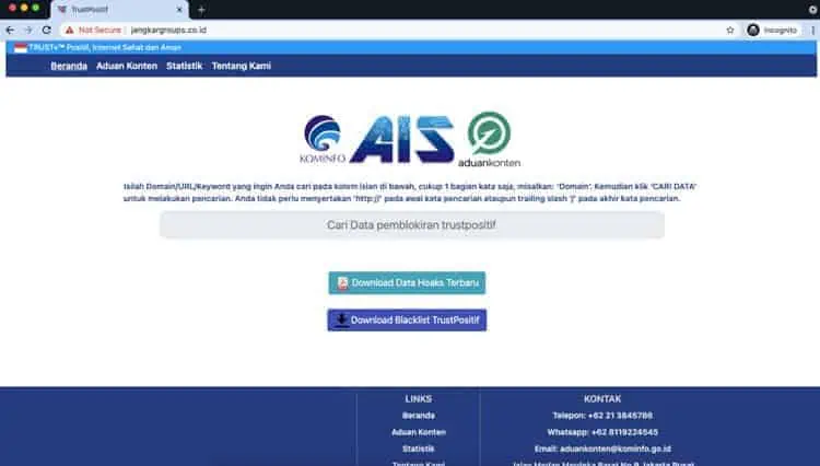 Cara cek website di blokir | Persyaratan Normaliasi Website