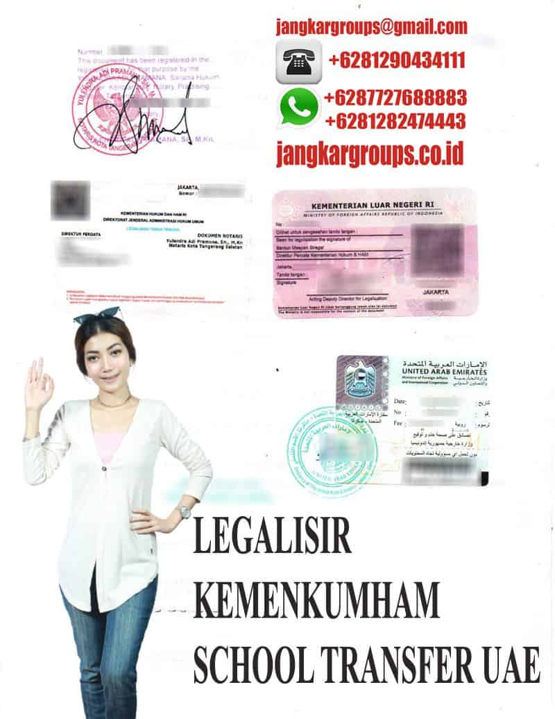 Legalisir Kemenkumham School Transfer UAE