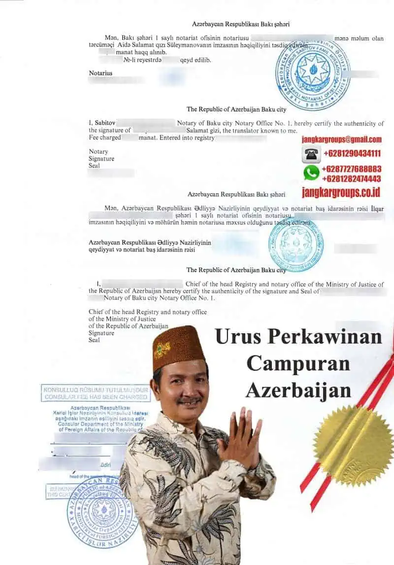 Contoh Legalisir Terjemah Surat Singel Azerbaijan