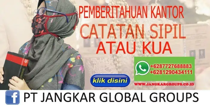 Pemberitahuan Kantor Pencatat Perkawinan atau KUA 