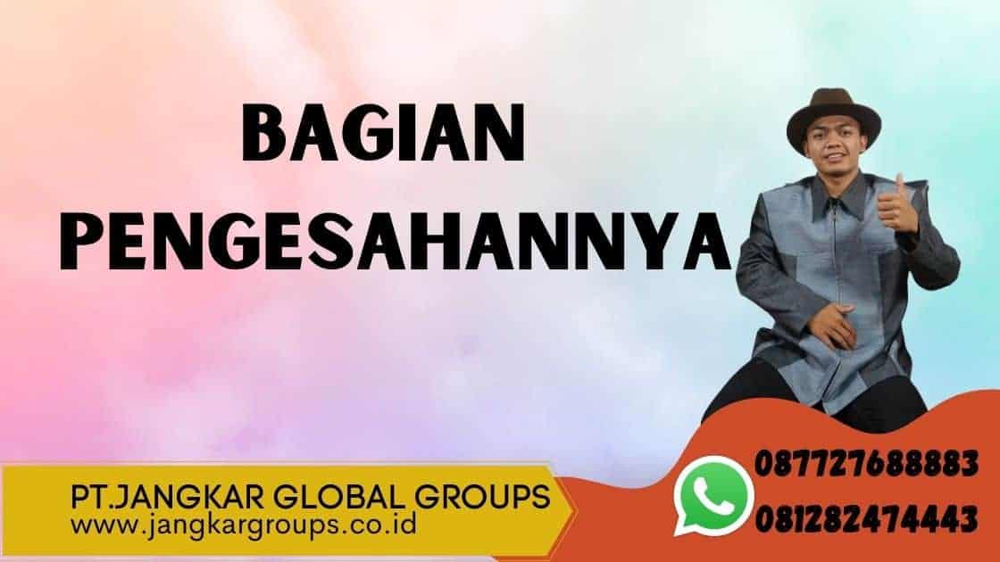 bagian pengesahannya