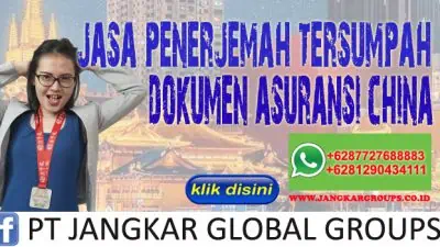 jasa penerjemah tersumpah dokumen asuransi china