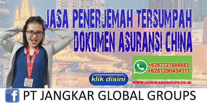 jasa penerjemah tersumpah dokumen asuransi china