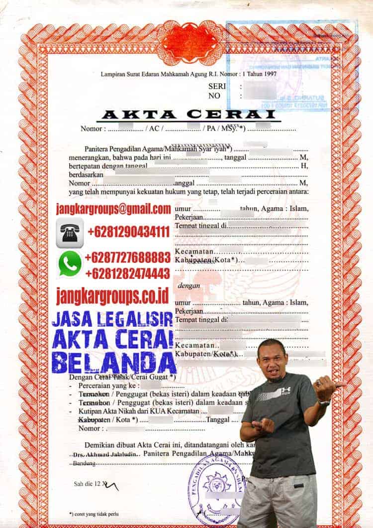 JASA LEGALISIR AKTA CERAI BELANDA