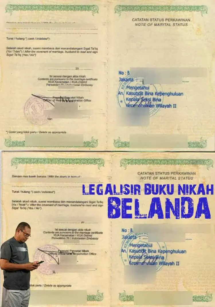 LEGALISIR BUKU NIKAH BELANDA, Persyaratan WNA Belanda Menikah