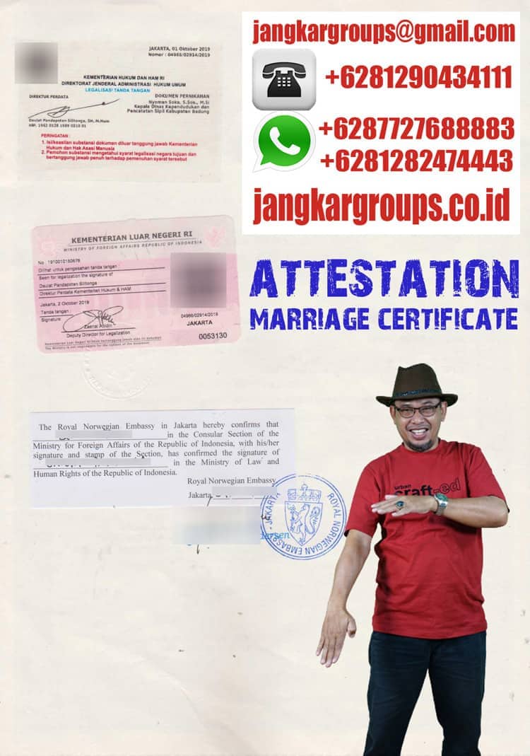 attestation marriage certificate