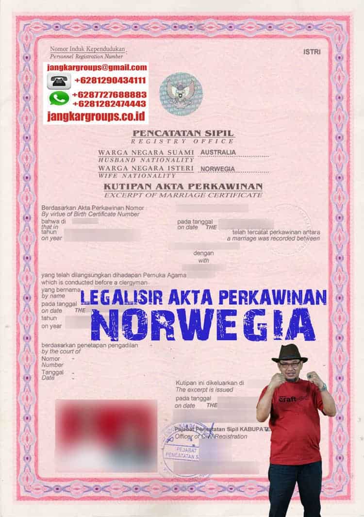 legalisir akta perkawinan norwegia
