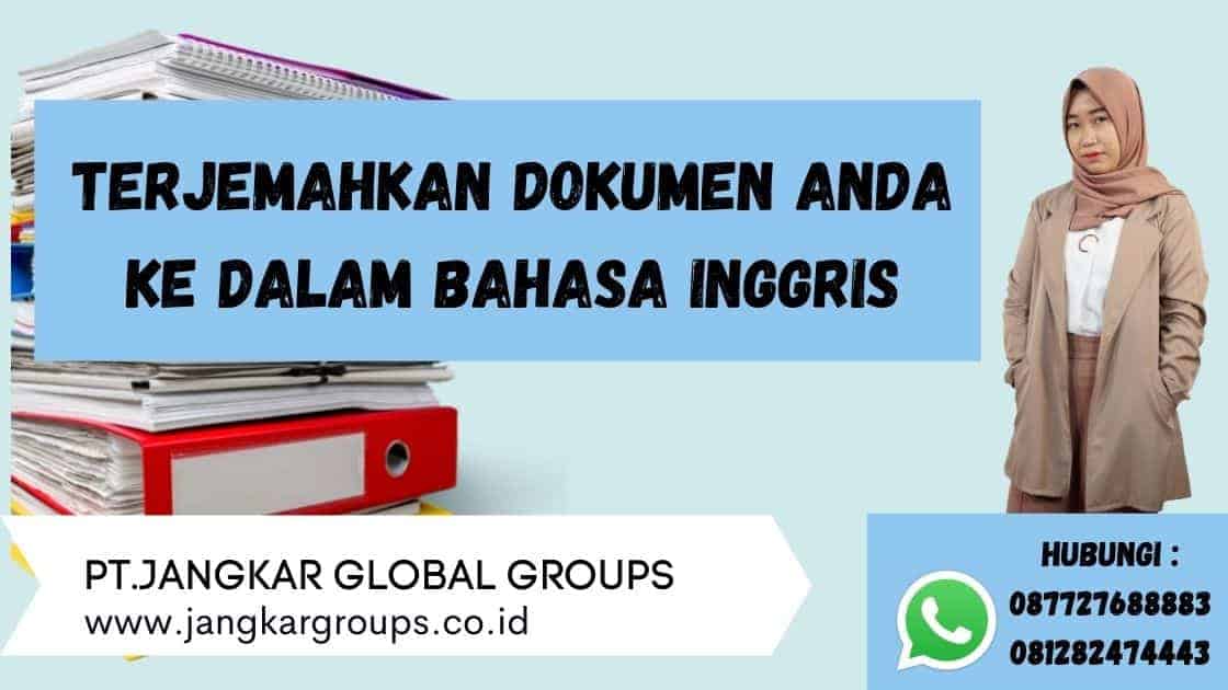 Terjemahkan dokumen Anda ke dalam Bahasa Inggris