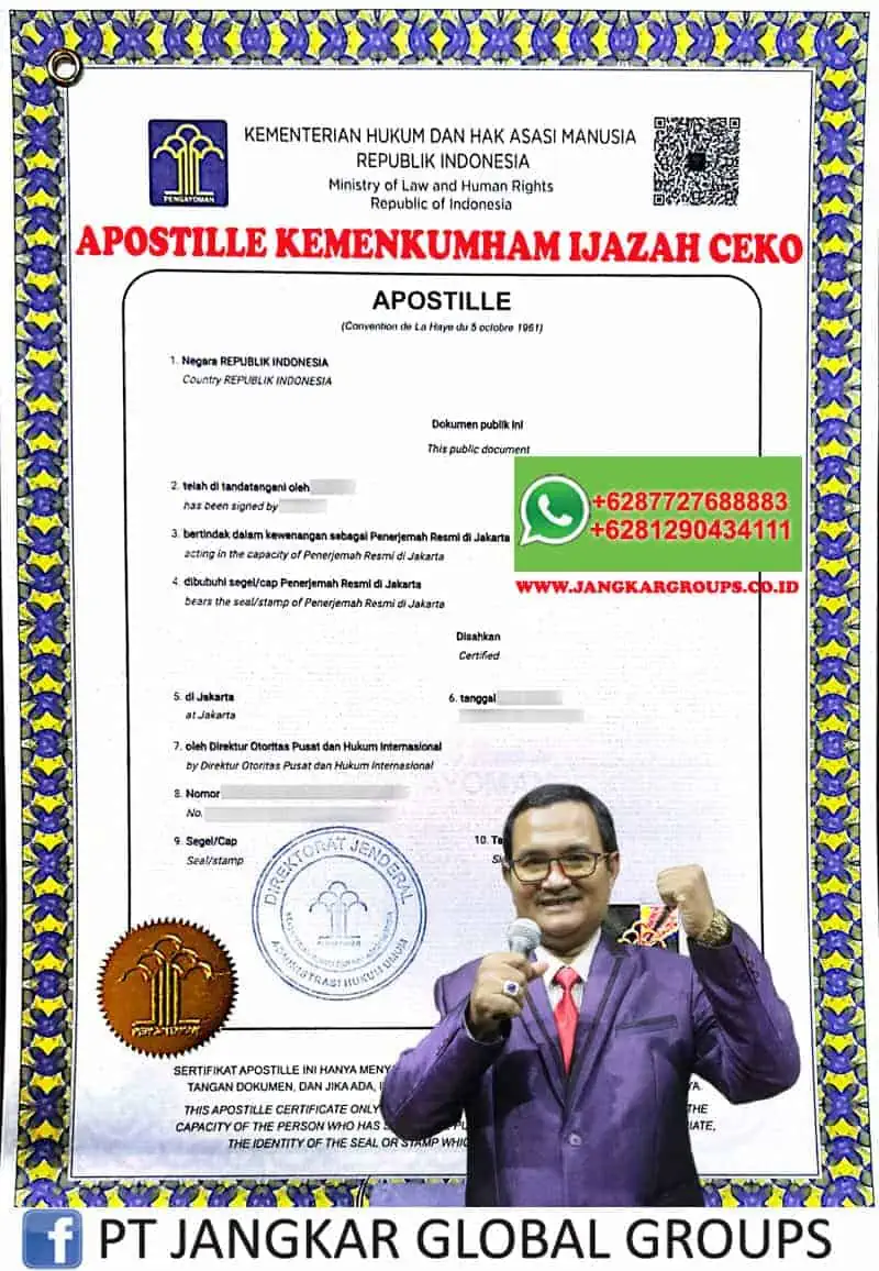 Apostille Kemenkumham Ijazah Ceko