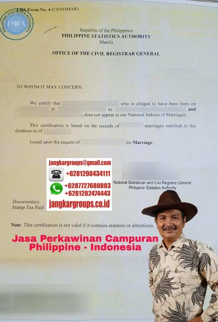 CONTOH SURAT SINGLE PHILLIPINES