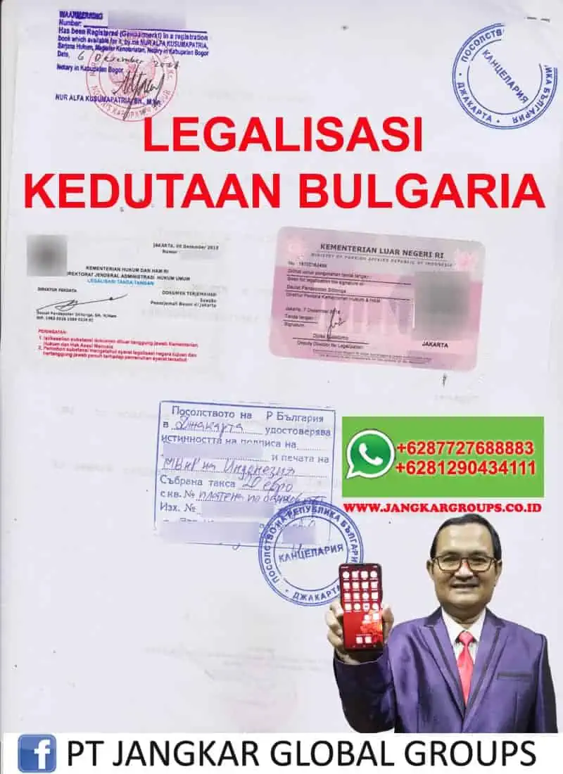 LEGALISASI KEDUTAAN BULGARIA