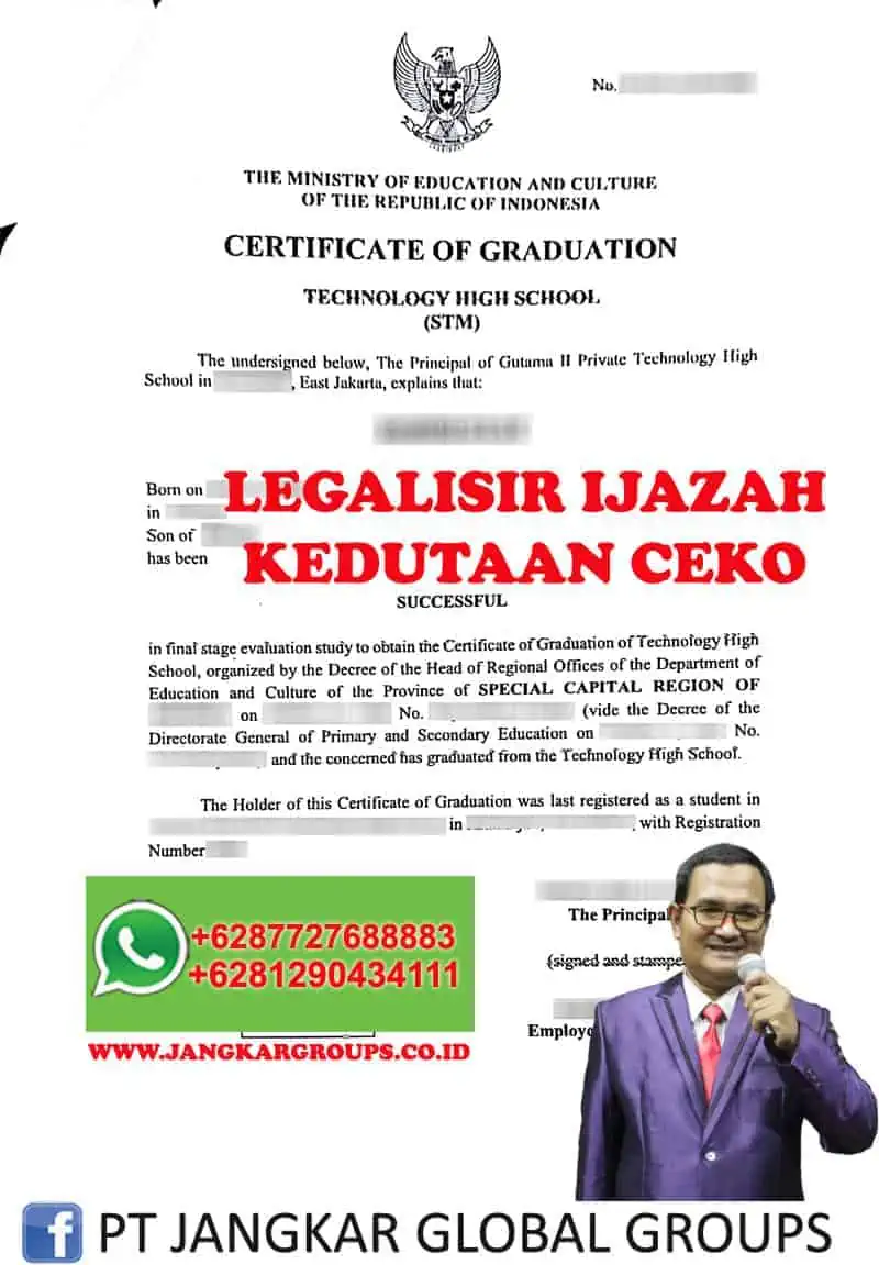 Legalisir Ijazah Kedutaan Ceko