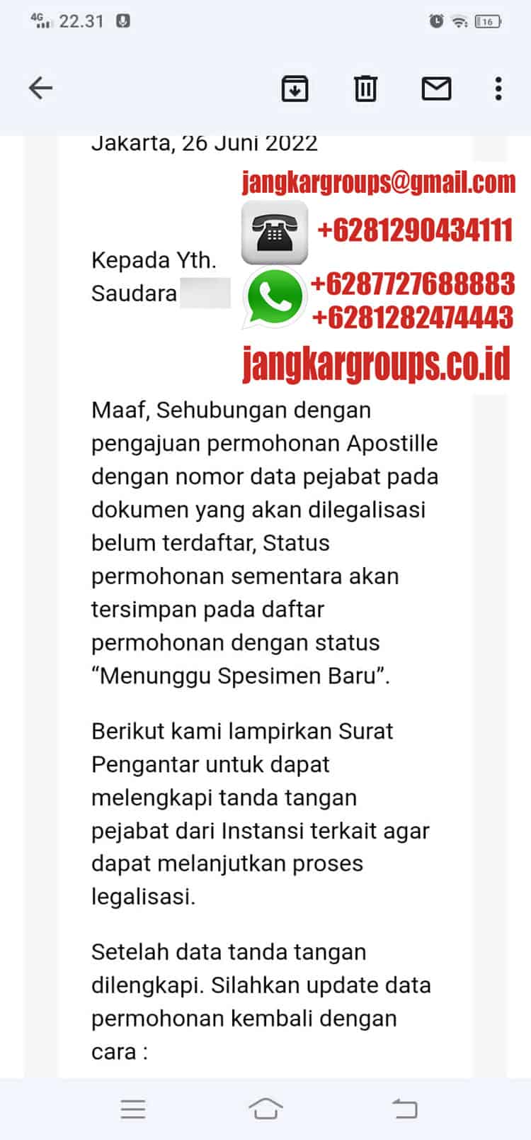 Notifikasi Apostille Kemenkumham